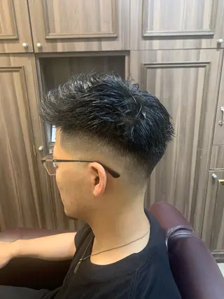 ショート million bucks barber shop 神田店所属・Mr.Ken /ショートパーマのヘアスタイル