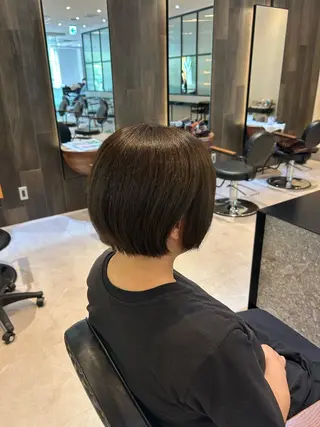 ショート カラー 縮毛矯正/カット/ 韓国ヘア/蛯原🍤のヘアスタイル