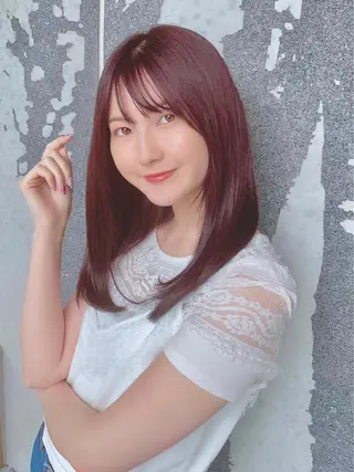 ロング カラー パーマ ヘアアレンジ 【公式】amble luxe池袋東口🩷のヘアスタイル