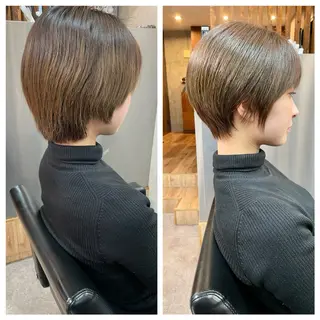 ショート カラー ショートボブ縮毛矯正 髪質改善のプロ山道潤のヘアスタイル