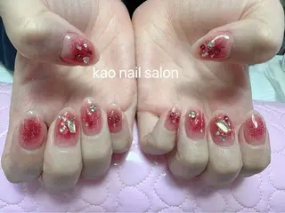 ネイル kao nail マグネット/長さだしのネイルデザイン