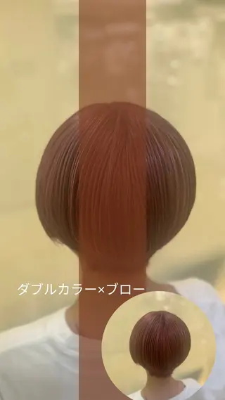 ショート カラー 髪質改善/縮毛矯正 ササキナツミのヘアスタイル