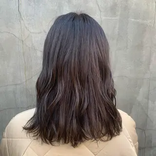 セミロング カラー 髪質改善カラー&TR 縮毛矯正/弱酸性矯正のヘアスタイル