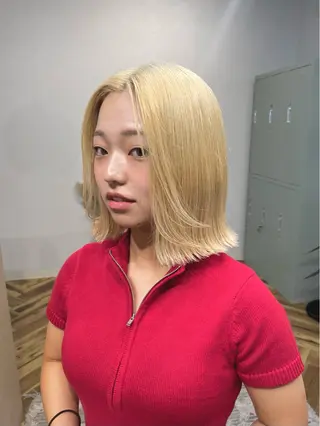 ミディアム カラー lani hair salon所属・SHOTO ハイトー ン/デザインカラーのヘアスタイル