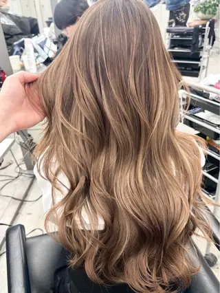 ロング カラー ハイライト/レイヤー 河原町/Manatoのヘアスタイル