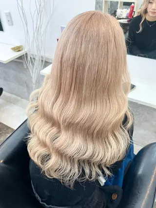 ロング カラー YUI/透明感 ブリーチ❕髪質改善のヘアスタイル