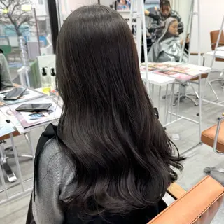 ロング カラー ヘアアレンジ ブリーチなしカラー /ベージュ/安形翔のヘアスタイル