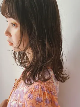 セミロング 西山 紗耶香🪽 透明感カラー/ボブのヘアスタイル