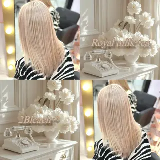 ミディアム カラー 甘ふわgirly🎀 ハイトーン🤍Ramのヘアスタイル