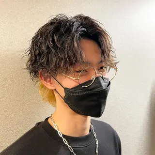 ショート カラー パーマ メンズ メンズ特化美容師/ 藤戸 椋のヘアスタイル