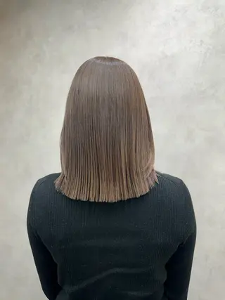 セミロング カラー ako │ soa巻ける縮毛矯正のヘアスタイル