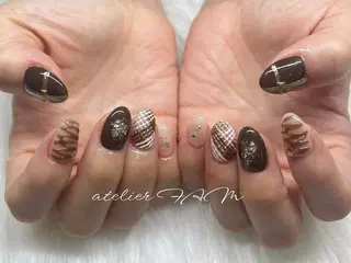 ミディアム nail&eyelashsalon atelier fam上本町店所属・アトリエ FAMのネイルデザイン