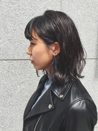 ミディアム カラー パーマ ヘアアレンジ 酒井 麻里のヘアスタイル