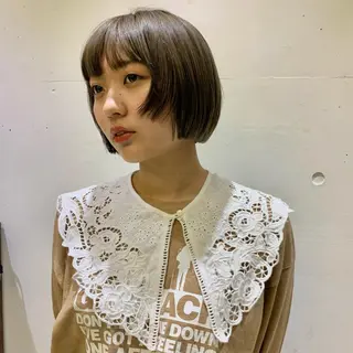 ショート タンバルモリパーマ 礒井メンキのヘアスタイル