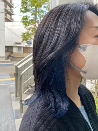 ミディアム カラー ヘアアレンジ メンズ 加藤 瑠美のヘアスタイル