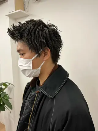 ショート カラー パーマ ヘアアレンジ メンズ 💎髪質改善特化💎 RUITOのヘアスタイル