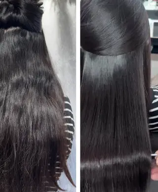 ロング GOToday所属・艶髪／オリーブ系／ 肌が綺麗に見えるお色のヘアスタイル