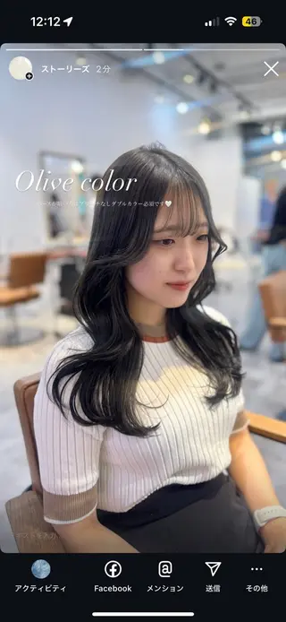 カラー mareka/顔周り /透明感カラー🤍のヘアスタイル