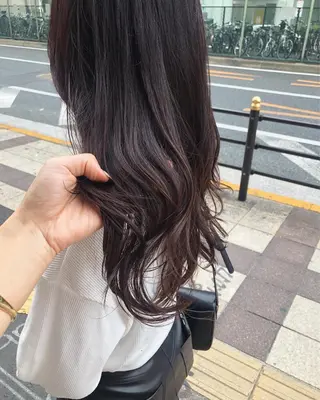 ロング カラー ヘアアレンジ 酸性縮毛矯正🧴韓国 レイヤー/髪質改善のヘアスタイル