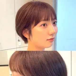 ショート ガレリアエレガンテ名駅店所属・【ショート/ボブ 丸みショート】深萱のヘアスタイル