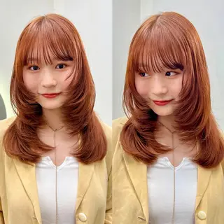 ロング レイヤー/ベージュ /メンズsaraのヘアスタイル