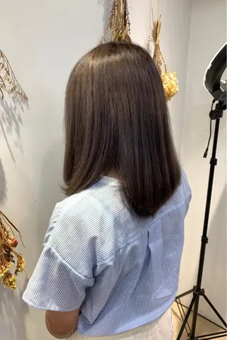 セミロング カラー 縮毛矯正/髪質改善 /韓国風　山川春輝のヘアスタイル