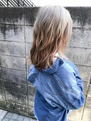 ロング カラー 髪質改善、エクステ 山口卓哉のヘアスタイル