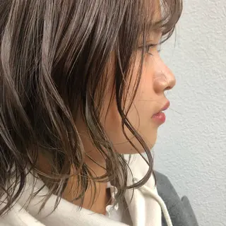 ミディアム カラー ヘアアレンジ 🩰オリーブ/ ベージュ松本咲花🩰のヘアスタイル