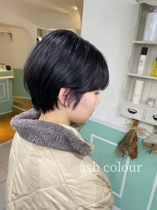 ショート カラー flen所属・𖤣𖥧𖥣𖥧田中 姫乃𖤣𖥧𖥣𖡡のヘアスタイル