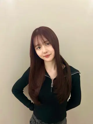 ロング カラー 暖色/艶カラー/ エクステ/ユリヤのヘアスタイル