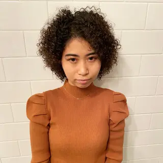 ミディアム カラー パーマ ヘアアレンジ キッズ ネイル マツエク・マツパ 中元 淳のヘアスタイル