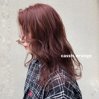 ミディアム カラー ツキノキ ミナのヘアスタイル