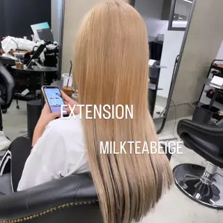 ロング カラー エクステ🩵ブリーチ 韓国ヘア🩵KAEのヘアスタイル