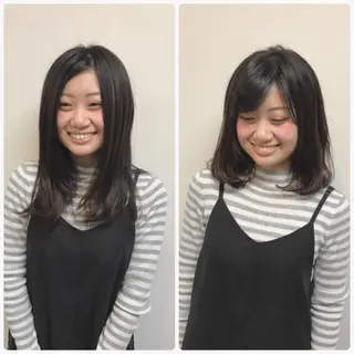 ミディアム パーマ courage所属・kanako カナコのヘアスタイル