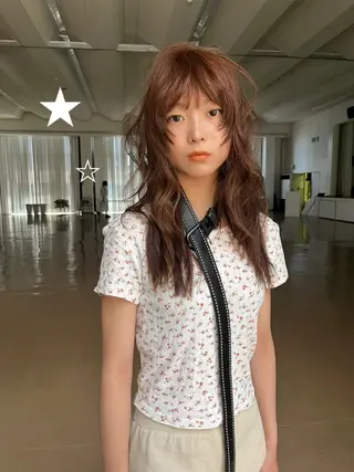 ロング カラー 似合わせレイヤー🍏 ★パーマ/ののかのヘアスタイル