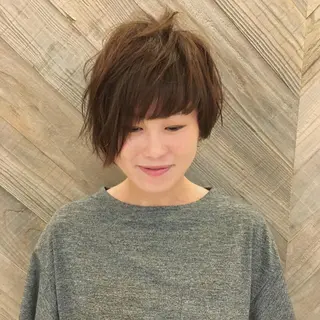 ショート カラー パーマ Lolonois池田 代表 鍜治本颯太のヘアスタイル