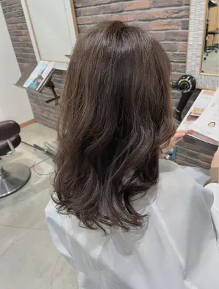 セミロング カラー 五反田　美容院☆張 明星☆韓国ヘアのヘアスタイル