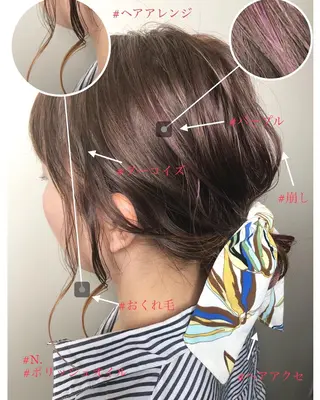 ロング カラー パーマ 上霜 菜月のヘアスタイル