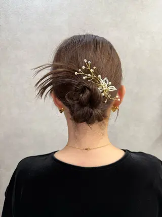 ミディアム ヘアアレンジ まとまるボブ🌼 アレンジ🌼鴨下穂香のヘアスタイル