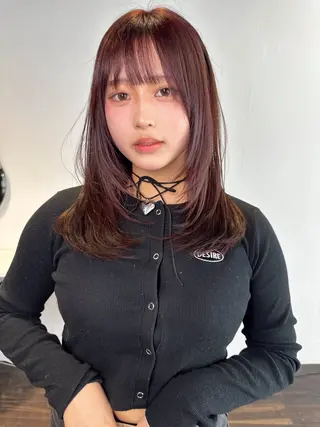 セミロング カラー ワンホンヘア ケラチン/Kaitoのヘアスタイル