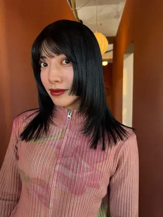 セミロング カラー . nanamiのヘアスタイル