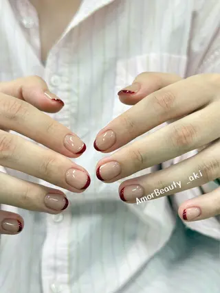 ネイル Kaka_ パラジェル、長さだしのネイルデザイン