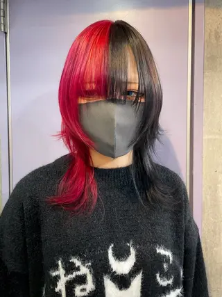 ミディアム ハイトーン/ブリーチ /ウルフ⛓️MAKIのヘアスタイル