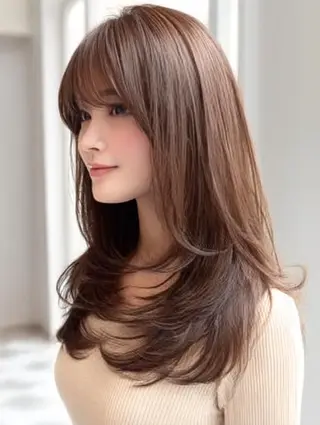 ミディアム 生艶髪＆レイヤー🔔 渋谷お薦めNo.1✨のヘアスタイル