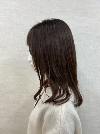 ミディアム 艶カラー/レイヤー Mio🌸のヘアスタイル
