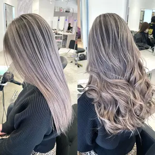 セミロング カラー ヘアアレンジ 🎗秋山勇 /三宮指名No.1のヘアスタイル