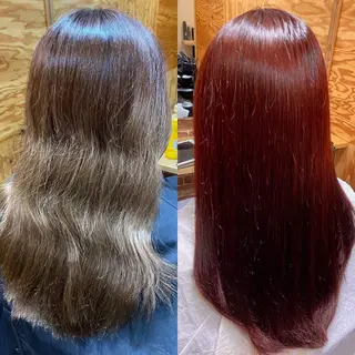 ロング カラー パーマ ♡オシャ髪♡AI ✂️newi町田のヘアスタイル