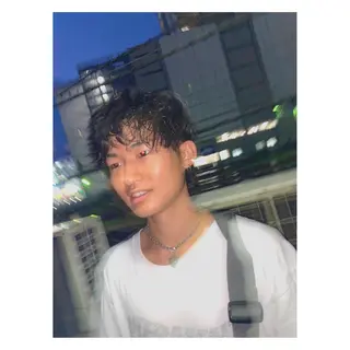 ショート カラー パーマ メンズ ange☞ soutaのヘアスタイル