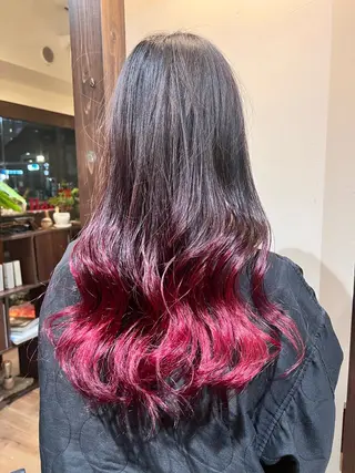 ロング カラー ヘアアレンジ Luster Friends所属・まゆ | 艶カラー | ストレートのヘアスタイル