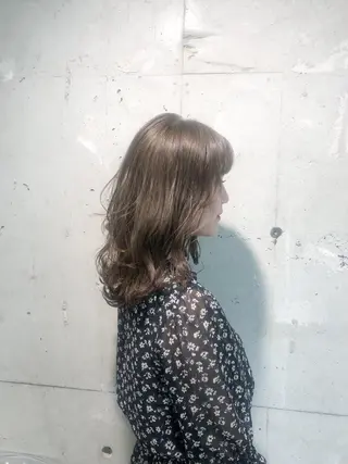 セミロング カラー パーマ ヘアアレンジ メンズ キッズ ネイル マツエク・マツパ Rene'所属・当日予約⭕️ yuriのヘアスタイル